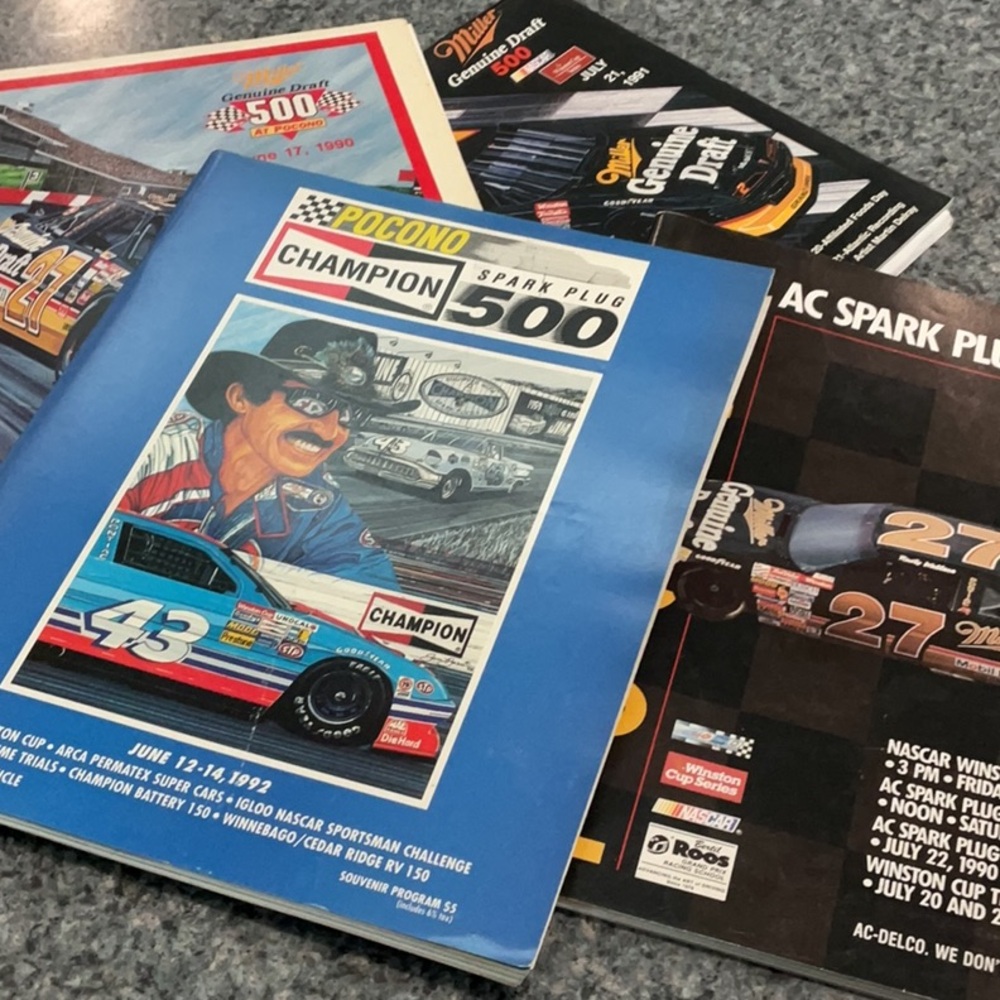 4 NASCAR programs 1990, 1991, 1992